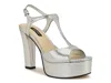 Nine West Naini Ankle Strap Platform Sandal In Silver