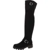 Nine West Nans Womens Faux Suede Tall Over-the-knee Boots In Black