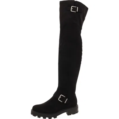 Nine West Nans Womens Faux Suede Tall Over-the-knee Boots In Black