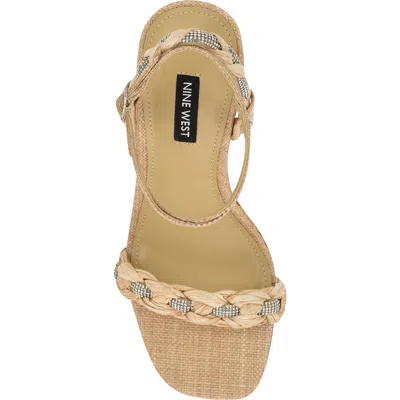 NINE WEST NINE WEST NASHY ANKLE STRAP ESPADRILLE WEDGE SANDAL