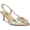Nine West Neeri Pointed Toe Slingback Pump In Gold