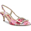 Nine West Neeri Pointed Toe Slingback Pump In Medium Pink