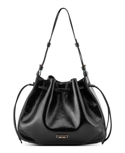 Nine West Nelley Bucket Small Hobo Bag In Black