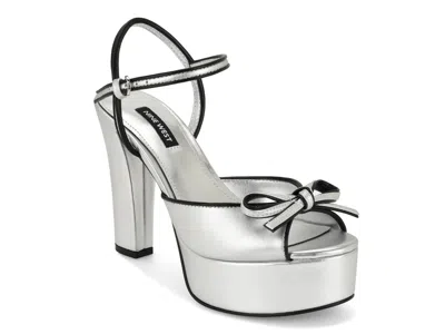 Nine West Nessle Platform Sandal In Animal Print