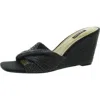 Nine West Nikhil2 Womens Woven Square Toe Wedge Sandals