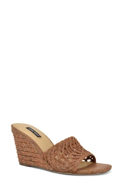 Nine West Nimaa Wedge Sandal In Brown