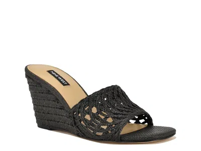 Nine West Nimma Espadrille Wedge Sandal In Black