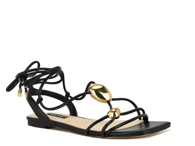 Nine West Niraa Ankle Wrap Sandal In Black