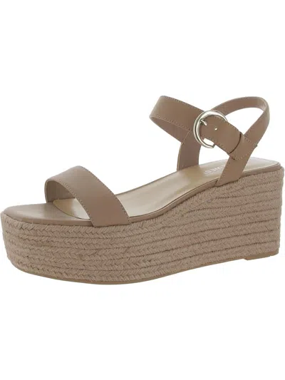 Nine West Noan3 Womens Tweed Open Toe Espadrilles In Beige
