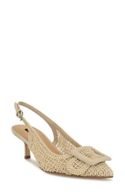 Nine West Nolla Pointed Toe Pump In Light Natural