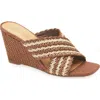 Nine West Novela Slide Sandal In Medium Brown