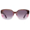 Nine West Nw 25 491 Prp Smoke Cat Eye Ladies Sunglasses 10270066.lts Prp In Purple