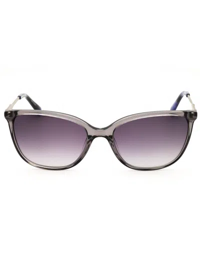 Nine West Nw661s Sunglasses In Grey Crystal/grey Gradient