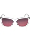 Nine West Cat-eye Frame Sunglasses In Crystal Clear/pink Gradient