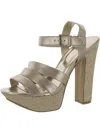 NINE WEST NW7INTUITIVE WOMENS FAUX LEATHER BUCKLE HEELS