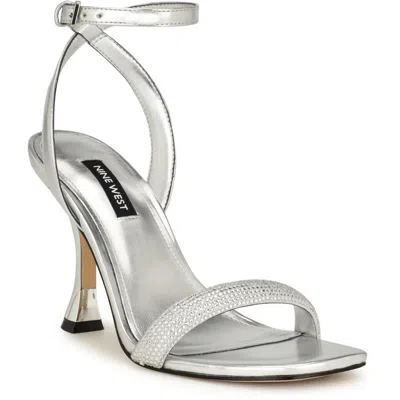 Nine West Nyrah3 Womens Cushioned Footbed Man Made Ankle Strap In Light Green
