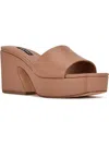 Nine West Oklee Womens Faux Leather Slip On Block Heels In Multi