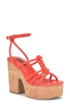 Nine West Olander Platform Sandal In Orange
