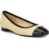 Nine West Women's Ollin 9x9 Slip-on Square Toe Dress Flats In Light Natural Leather Multi