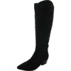 Nine West Onita Womens Zipper Faux Suede Knee-high Boots In Black