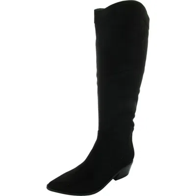 Nine West Onita Womens Zipper Faux Suede Knee-high Boots In Black