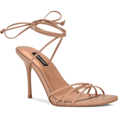 Nine West Opela Ankle Wrap Sandal In Neutral