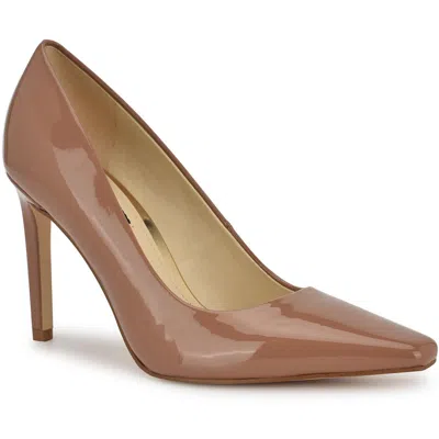 Nine West Oraye 3 Womens Padded Insole Patent Pumps In Medium Natural Patent