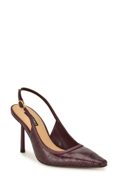 Nine West Orlanda Slingback Pointed Toe Pump In Red