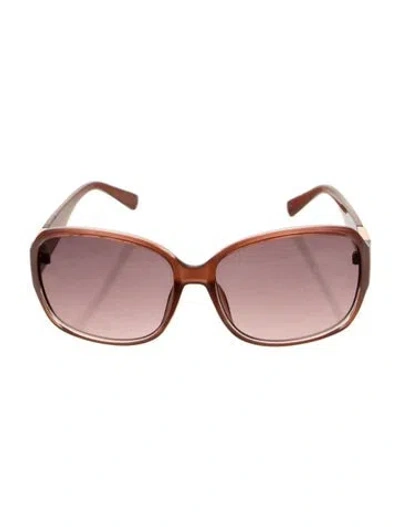 Pre-owned Nine West Oversize Gradient Sunglasses In Pink