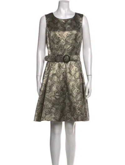 Pre-owned Nine West Paisley Print Mini Dress In Neutrals