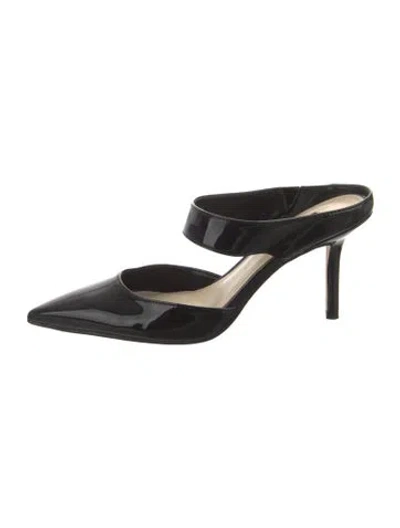 Pre-owned Nine West Patent Leather Mules In Black