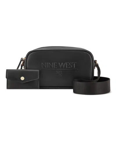 Nine West Pauline Camera Small Crossbody Bag In Black