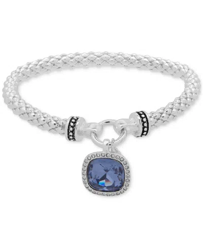 Nine West Pave & Stone Stretch Bracelet In Blue