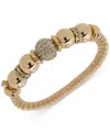 Nine West Pave Fireball Beaded Stretch Bracelet In Gold