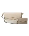Nine West Peaches Crossbody Flap With Card Case In Beige Multi