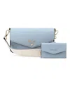 Nine West Peaches Flap Crossbody Bag With Card Case In Bluestone