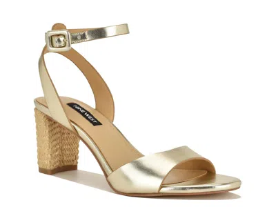 Nine West Pheba Sandal In Gold