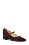 Nine West Women's Prix Pointy Toe Block Heel Dress Pumps In Burgundy