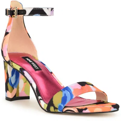Nine West Pruce 2 Womens Ankle Strap Open Toe Dress Sandals In Multi
