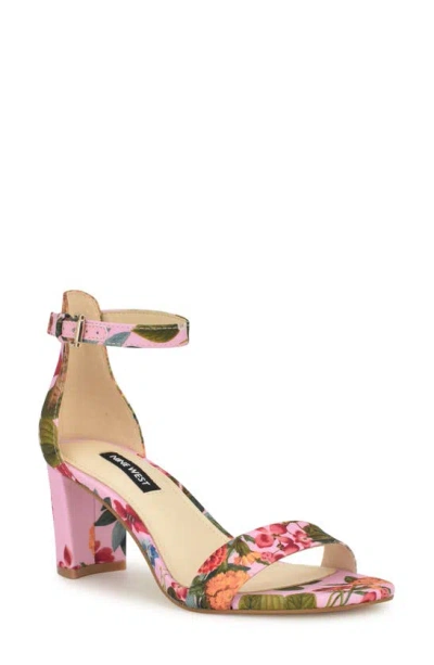 Nine West Pruce Ankle Strap Sandal In Light Pink Floral