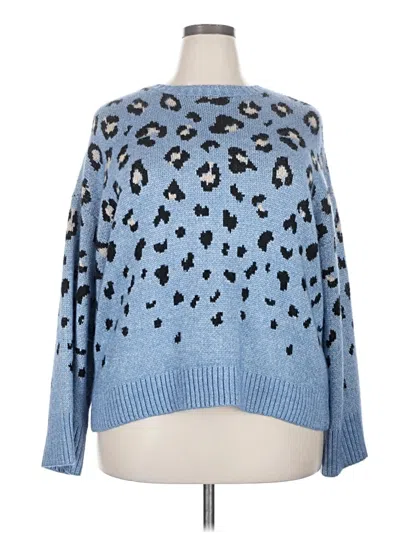 Pre-owned Nine West Pullover Sweater In Blue