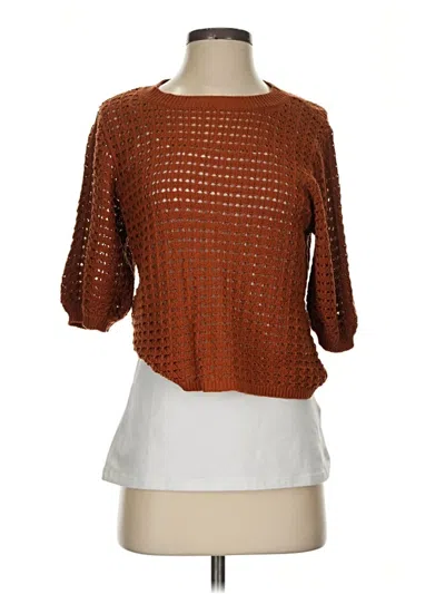 Pre-owned Nine West Pullover Sweater In Brown