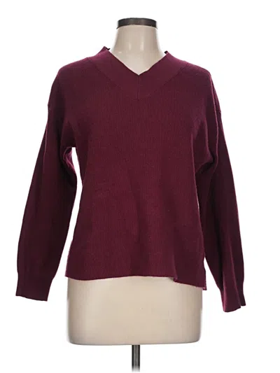Pre-owned Nine West Pullover Sweater In Burgundy