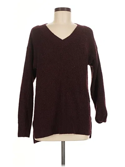Pre-owned Nine West Pullover Sweater In Burgundy