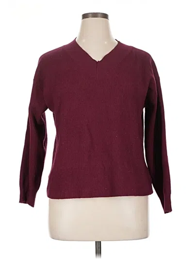 Pre-owned Nine West Pullover Sweater In Burgundy