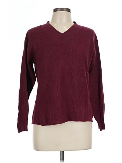 Pre-owned Nine West Pullover Sweater In Burgundy