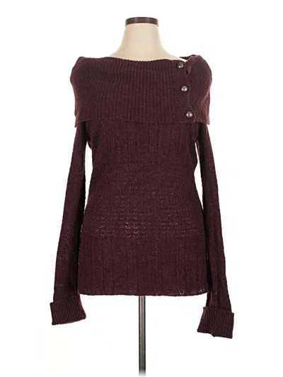 Pre-owned Nine West Pullover Sweater In Burgundy