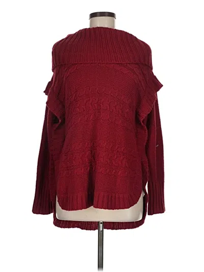 Pre-owned Nine West Pullover Sweater In Burgundy