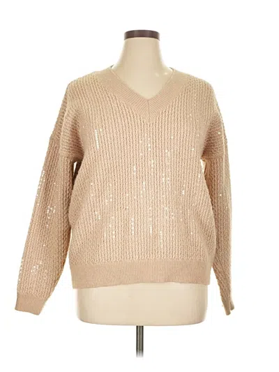 Pre-owned Nine West Pullover Sweater In Tan
