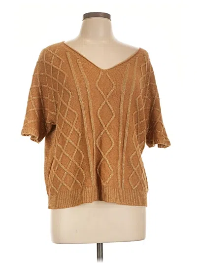 Pre-owned Nine West Pullover Sweater In Tan